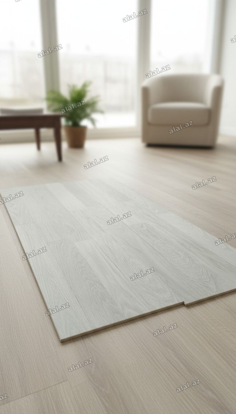 Açıq palıd rəngində döşəmə laminatı paneli - Material: laminat taxta