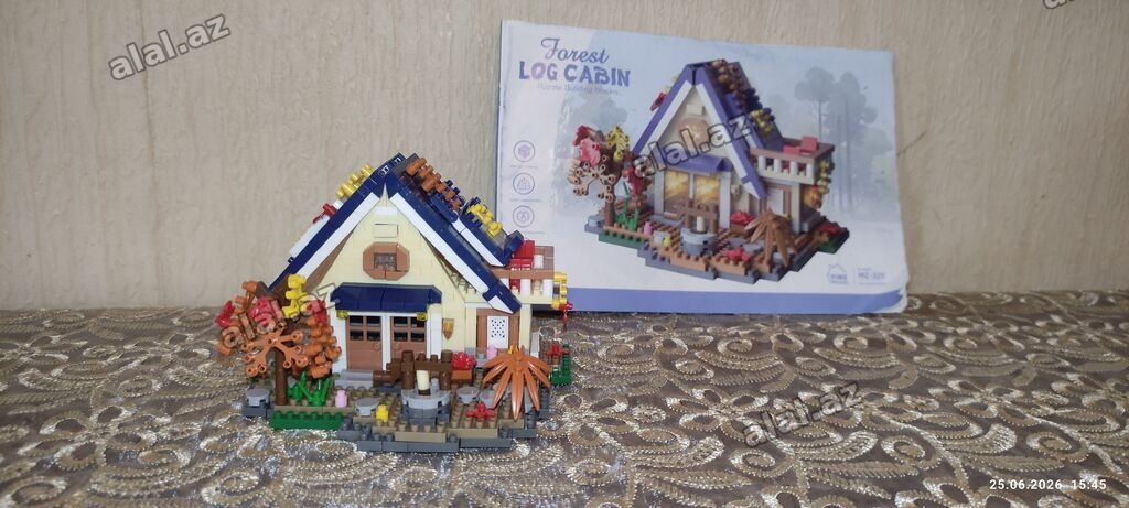 Forest Log Cabin konstruksiya dəsti - Tema: Meşə daxması/A-frame