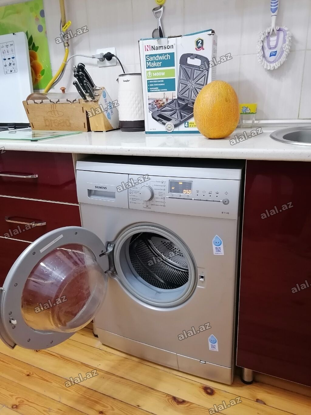 Paltaryuyan maşın Siemens, 7 kq, İşlənmiş, Avtomat, Qurutmasız, Pulsuz çatdırılm