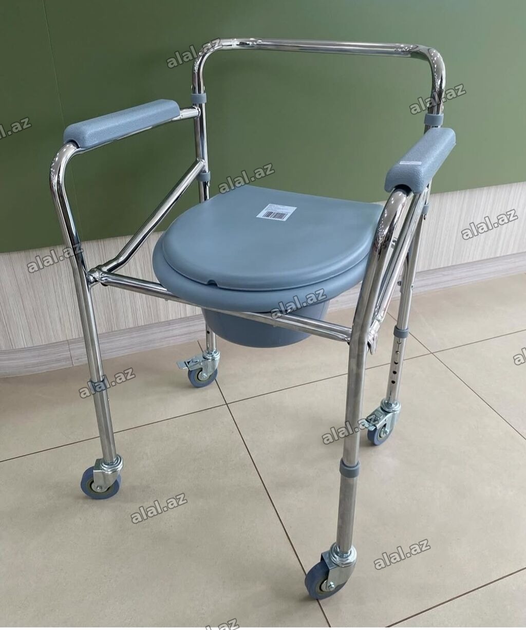 Təkərli və qatlana bilən bu tualet unitaz xəstə karşok kürsüsü