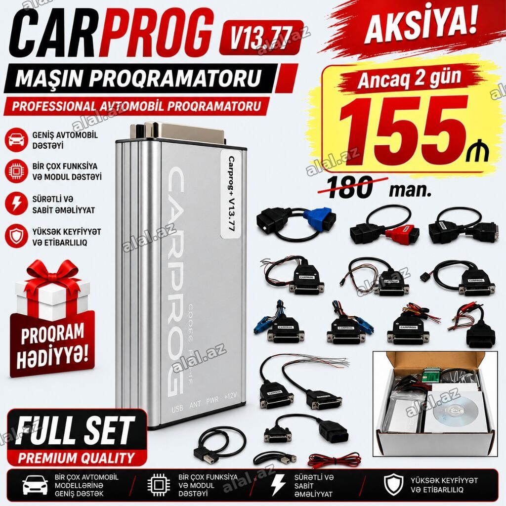 Maşın proqramatoru Carprog V13.77 🎁🎁🎁 Məhsul yeni və qutusundadır. 🎁🎁🎁