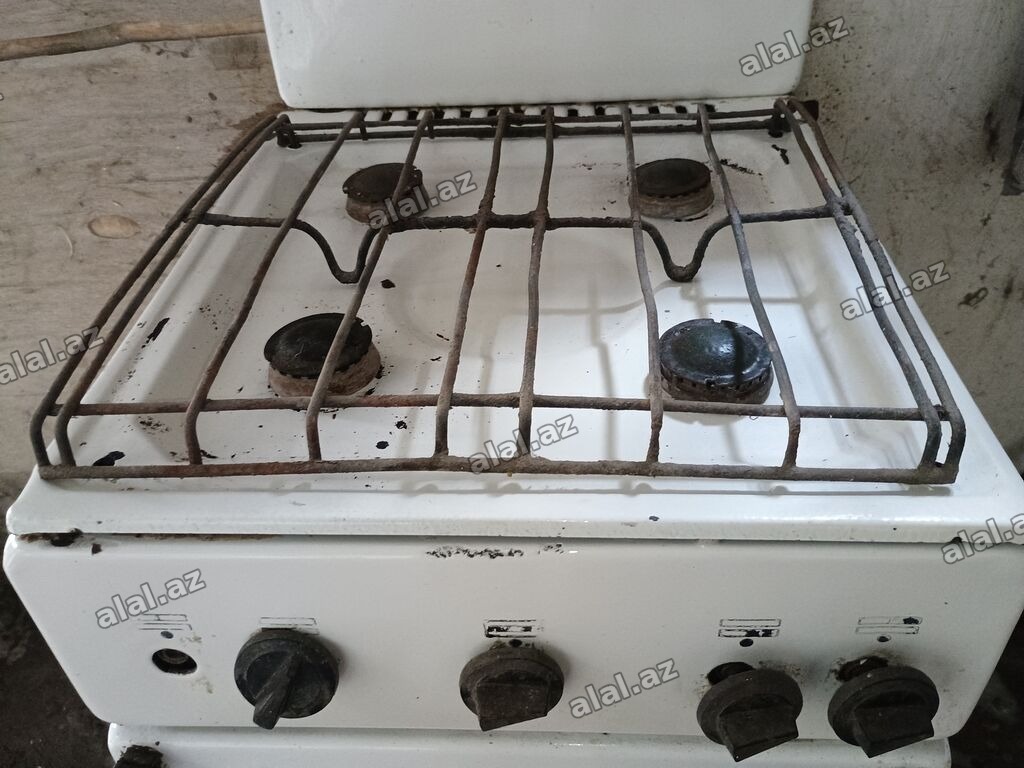 Dörd gözlü qaz plitəsi və soba - 4 gözlü üst hissə: mexaniki