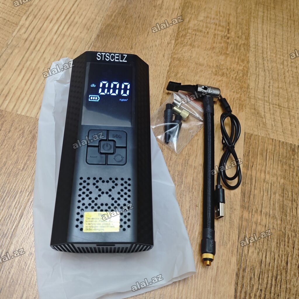 STSCELZ portativ hava kompressoru (avtomatik pompa) - Rəqəmsal LED