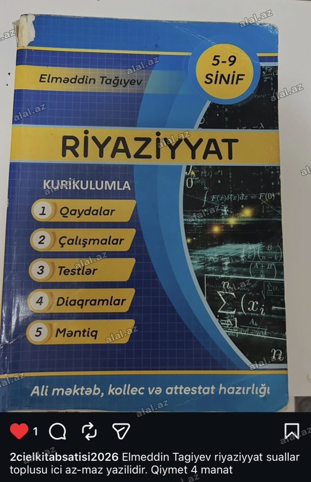 Elməddin Tağıyev – Riyaziyyat suallar toplusu (5–9 sinif) - Kurikulum