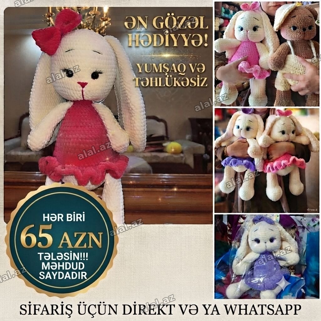 Yumşaq oyuncaqlar – əl işi toxunma dovşanlar - Uşaq və körpələr üçün