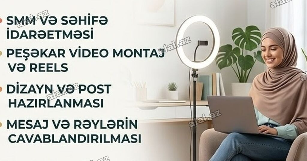 Smm işcisi inisdagram tiktok evden idare etme size işci lazimdirsa