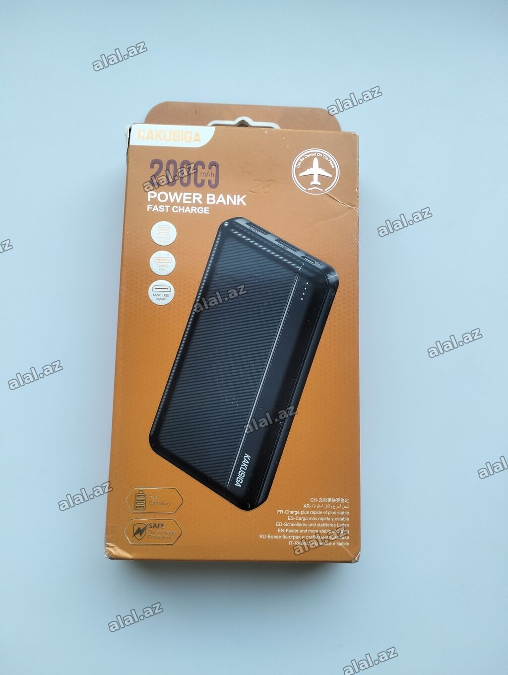 KAKUSIGA Power Bank – 20000 mAh, Fast Charge - Yüksək tutum: 20000
