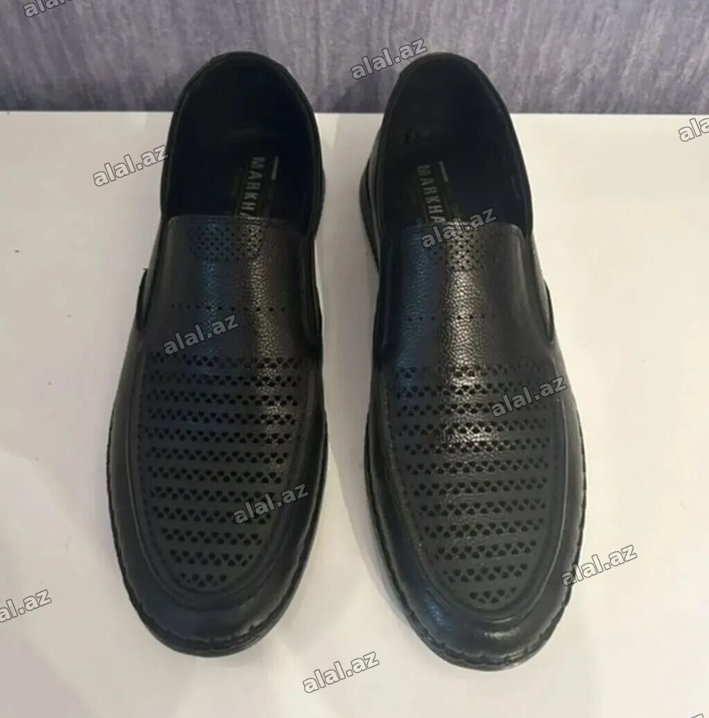 Kişi loafer ayaqqabısı - Rəng: qara - Model: slip-on (bağsız)