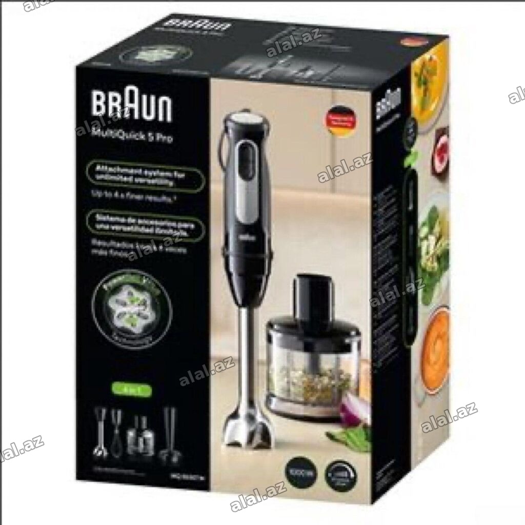 Blender dəsti Braun MQ55755m *Braun MultiQuick 5 Pro* güclü və