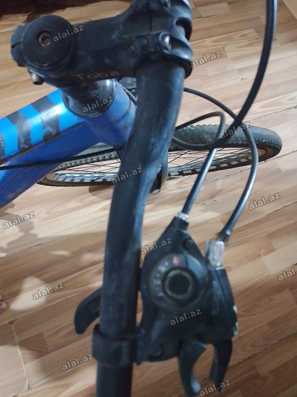 Tam asqılı dağ velosipedi – Toba markalı, mavi rəng. Texniki