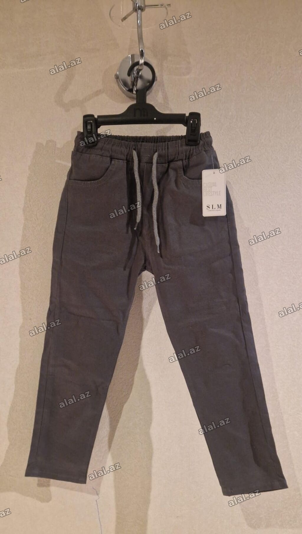 Uşaq şalvarı – SLM Jeans Turkiyeden sifaris olunub. - Rəng: tünd boz