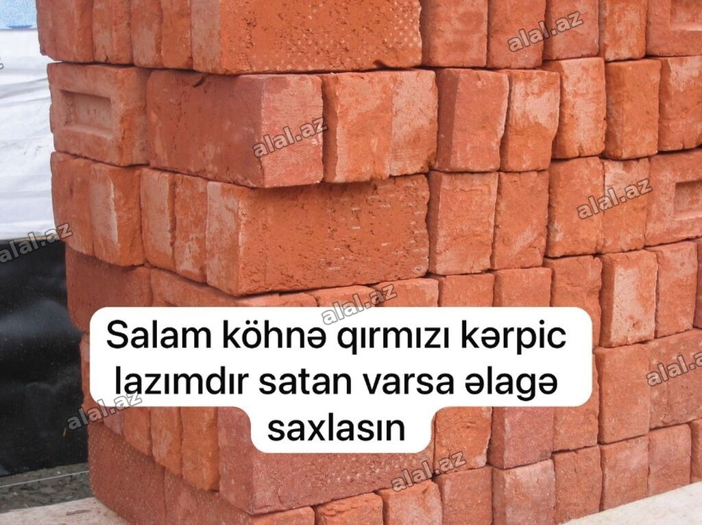 Wp yazin ve ya bura Axtarılır: köhnə qırmızı kərpic aliram 25 qepikden