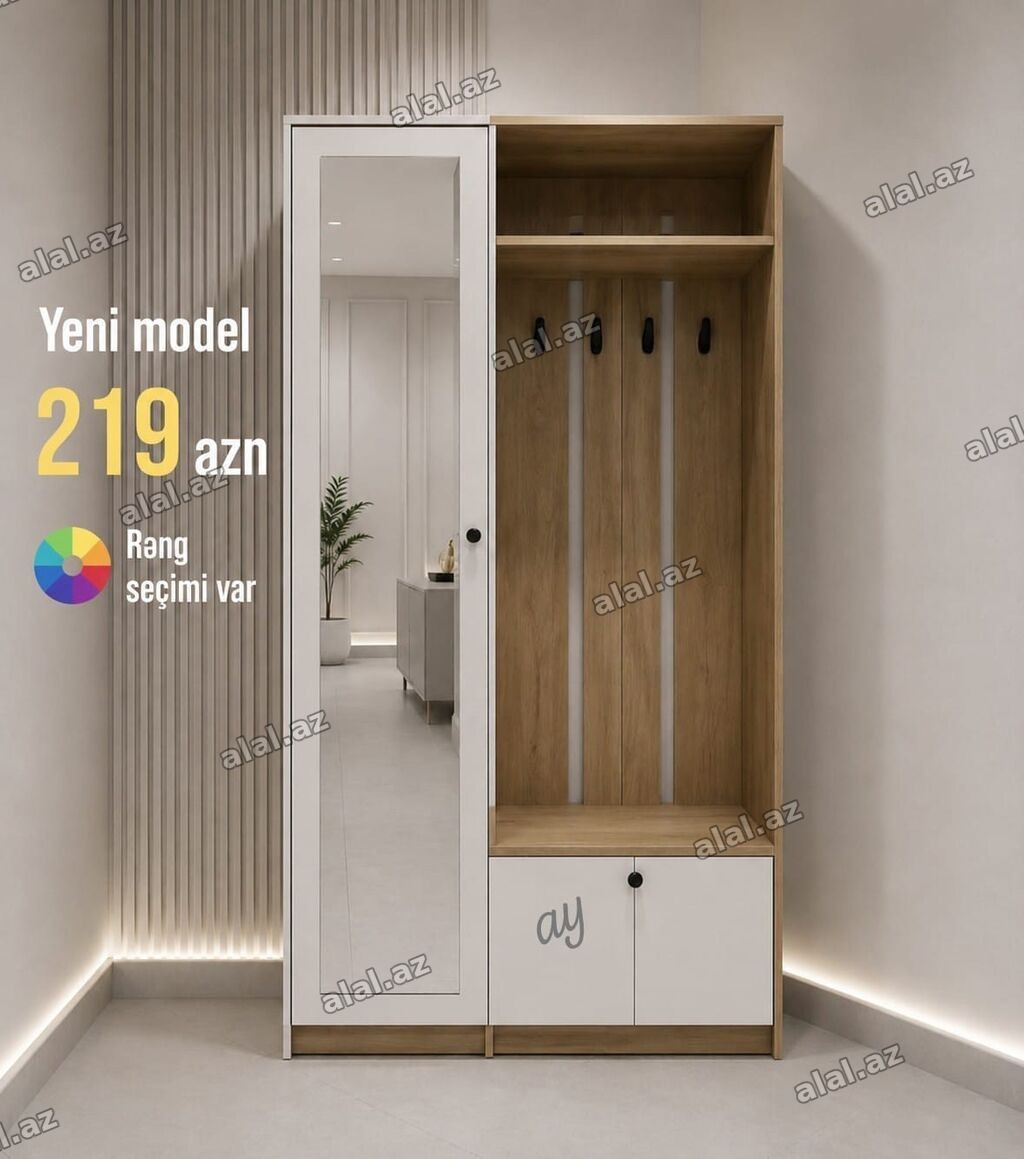 Dəhliz üçün funksional asılqanlı dolab – yeni model - Qiymət: 219 AZN
