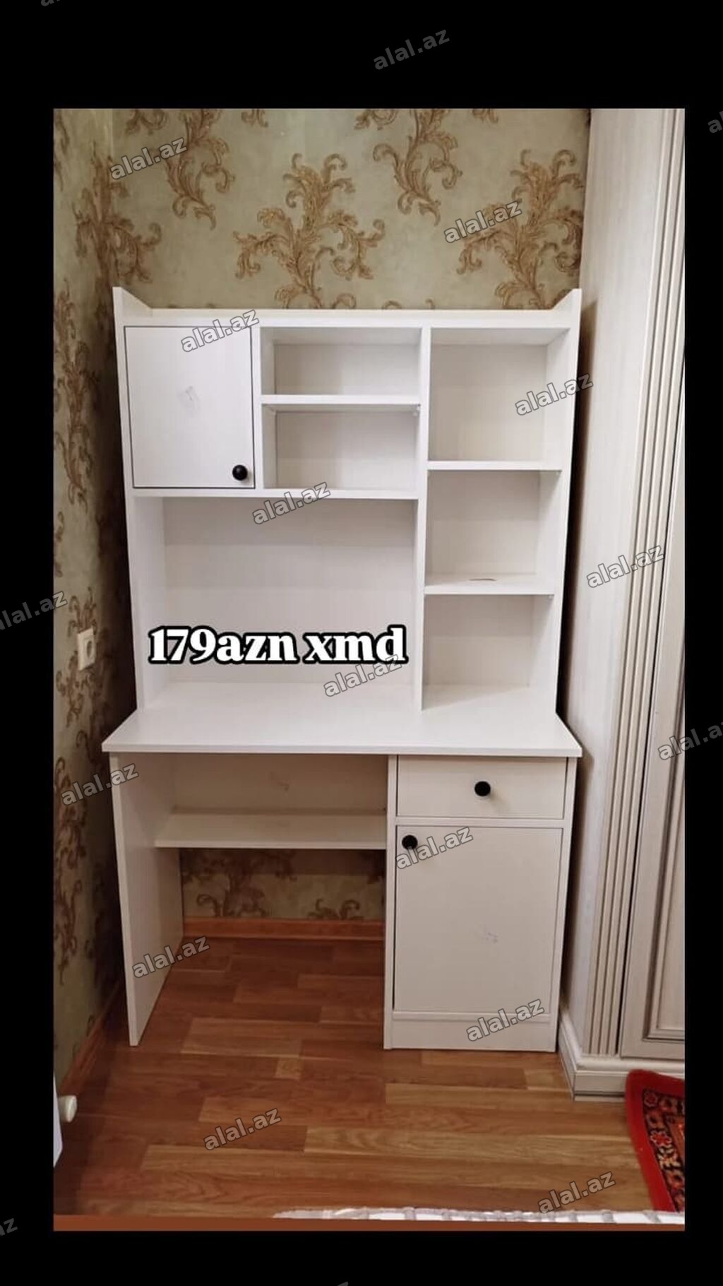 Düz masa, Stulsuz, Polkalı, Siyirməli, Azərbaycan, Mat laminat