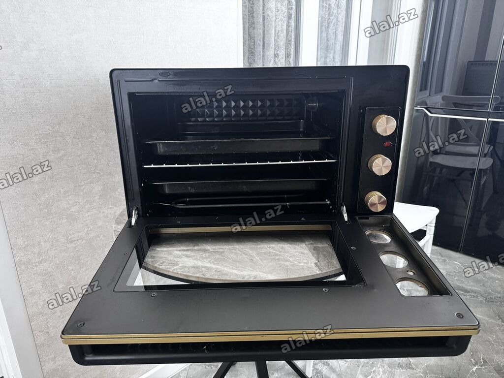FIVER elektrik mini soba - Geniş şüşə qapılı, qara korpuslu kompakt