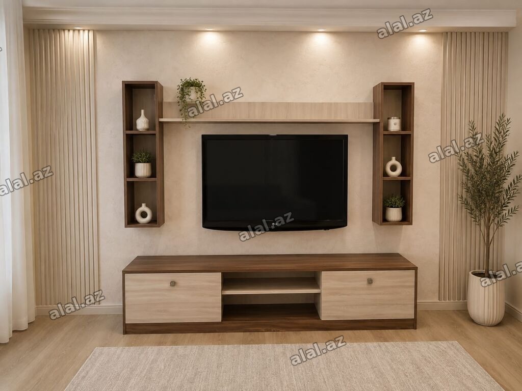Tv stend Yenidi istifade olunmayıb. Lg tv ile bir yerde tecili evden