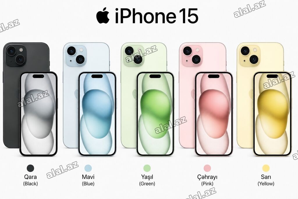 IPhone 15, 128 GB, Zəmanət, Barmaq izi, Face ID