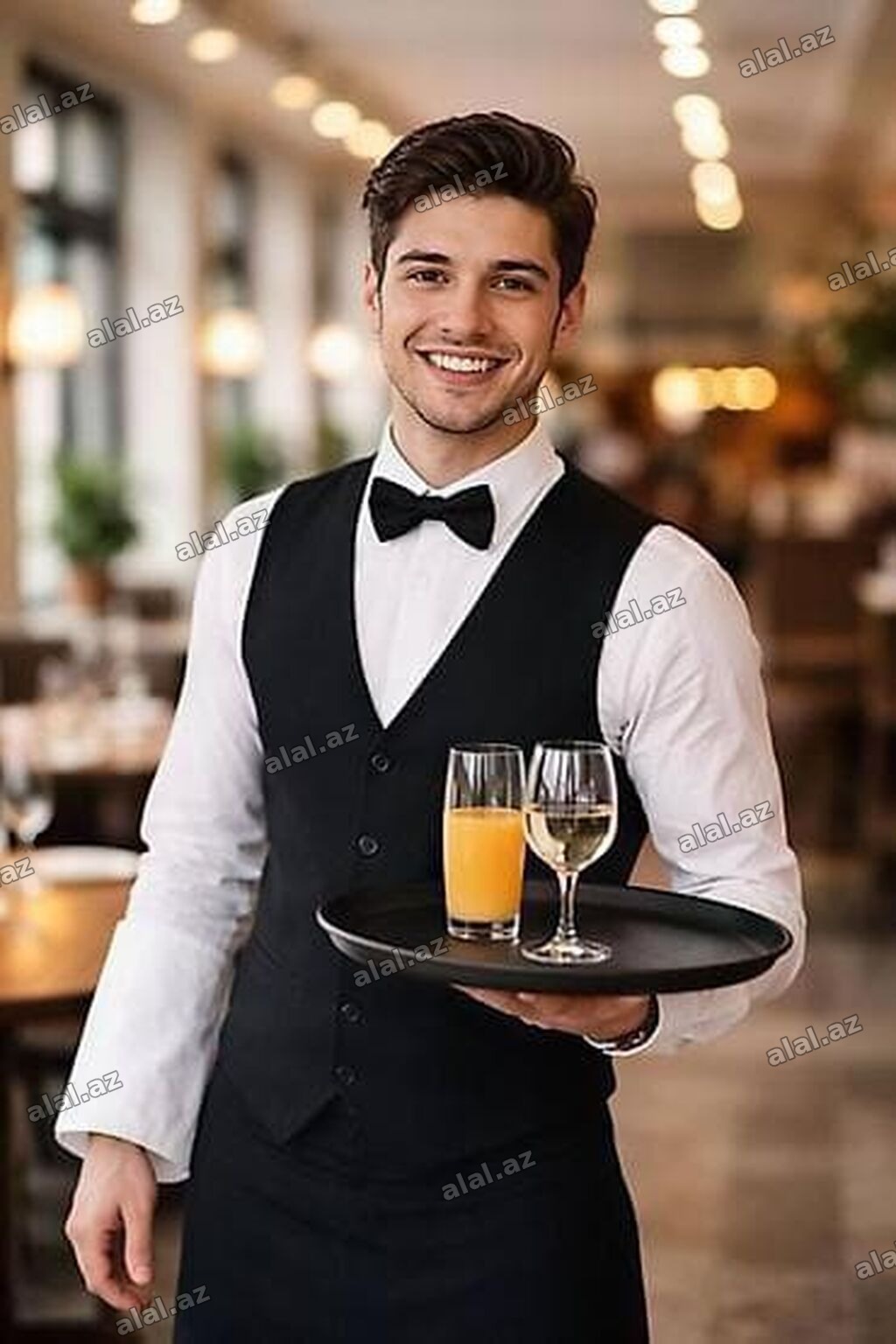 Ofisiant tələb olunur, Yeməkxana, Gündəlik ödəniş, İstənilən yaş, 1 ildən az təc